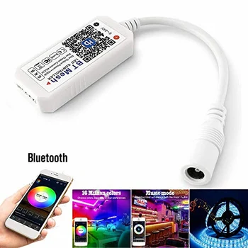 

LED Controller, Bluetooth Mesh Smart RGBW Controller for LED Strip Lights, More 64 LED Strip Collaborations(2 PCS)