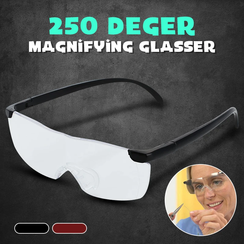 

250 Degree Vision Glasses Magnifier Magnifying Eyewear Reading Glasses Portable Gift For Parents Presbyopic Magnification