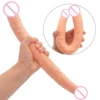 Overlength Double Dildos Soft Double Headed Penis Realistic Phallus Double Penetration Vagina and Anus Sex Toys Erotic Dick 1