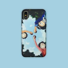 For iphone 8 case silicone cover Cartoon One Piece Luffy Sabo ace Phone Case for coque iPhone 7 7 Plus 6 8 Plus X XR XS MAX Case