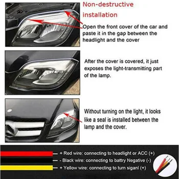 

DRL Turn Signal Light 1Pair 60CM Turn Signal Light Sequential Universal