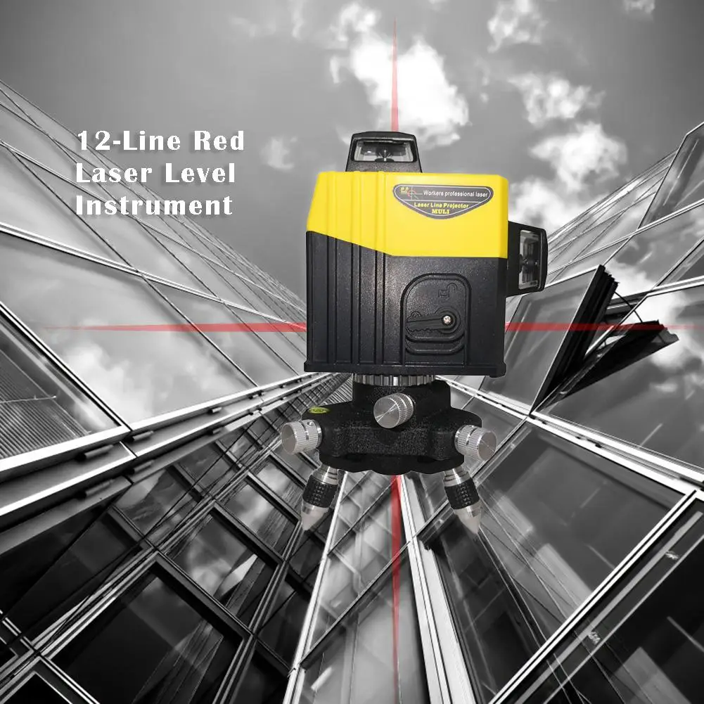 

12 Lines 3D Infrared Red Beam Self-leveling Device Laser Level Instruments with Self-Leveling Super Powerful Red Laser