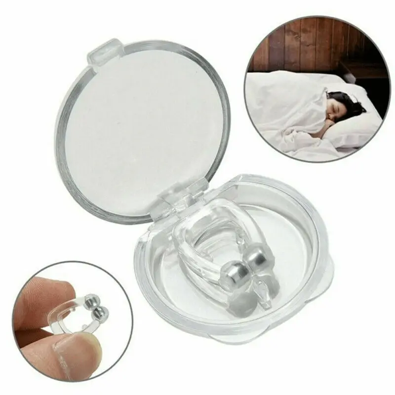 2019 Brand New Style Unisex Silicone Magnetic Clipple Anti Snore Stop Snoring Nose Clip Sleeping Aid