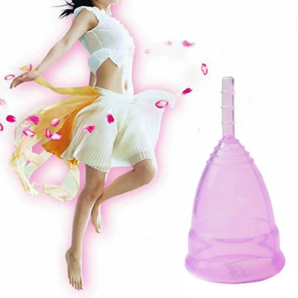 

SIZE S Medical Grade Silicone Menstrual Cup Reusable Soft Cup Large / Small 3 Colors Women Feminine Hygiene Product Health Care