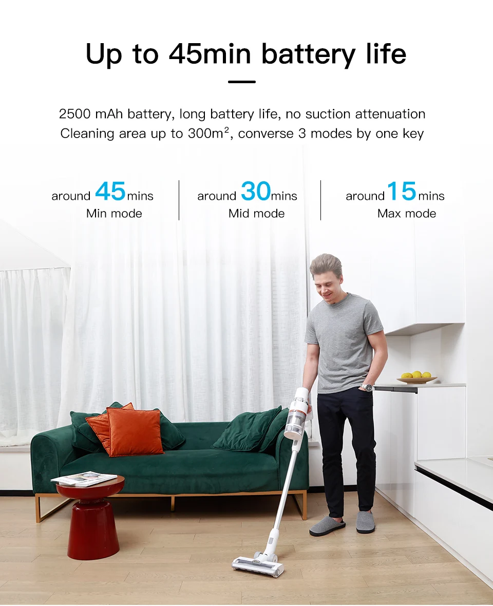 Jashen S16E Handheld Cordless Vacuum Cleaner Vacuum 350W Strong Suction