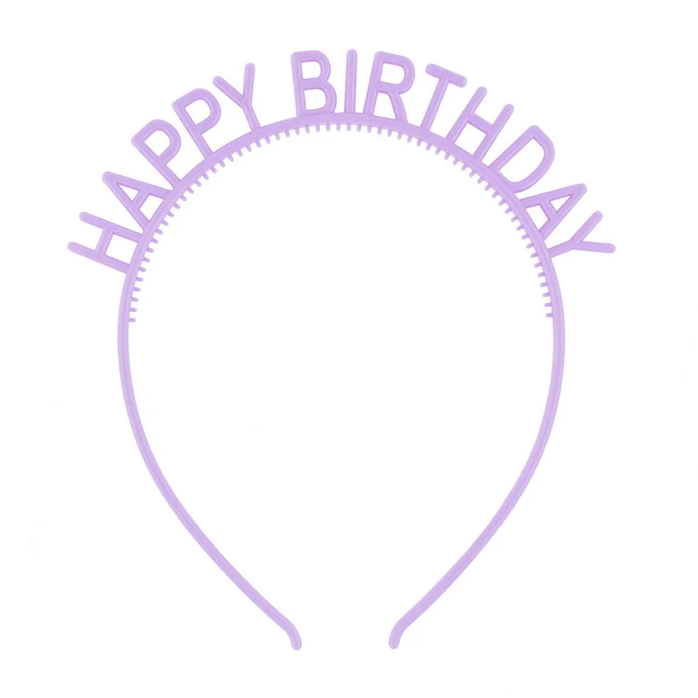 Яркие цвета с надписью «happy birthday», Детская повязка на голову, модный обруч для волос для девочек, украшение для волос с героями мультфильмов, повязка на голову для вечерние аксессуары для волос