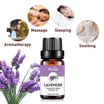 

Mishiu Pure Essential Oil Fragrance Spraying Diffusers Lavender Geranium Juniper Citronella CedarWood Rose Massage Oil 10ML