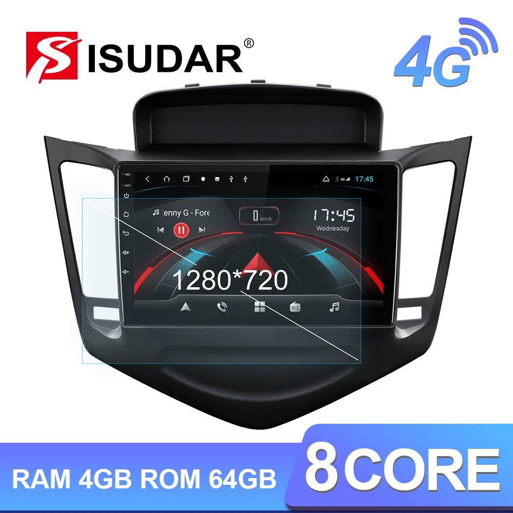 

Isudar H53 4G Android 1 Din Auto Radio For Chevrolet Cruze J300 2013 2014 2015 Car Multimedia GPS 8 Core RAM 4GB Camera USB DVR