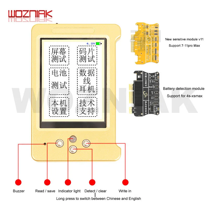 v11 SET WL V6 ЖК-экран цветной программатор для iPhone 11 XR XSMAX XS 8P 8 7P наушники/сенсорный/аккумулятор ремонт хороший как Qianli iCopy - Цвет: v11 SET