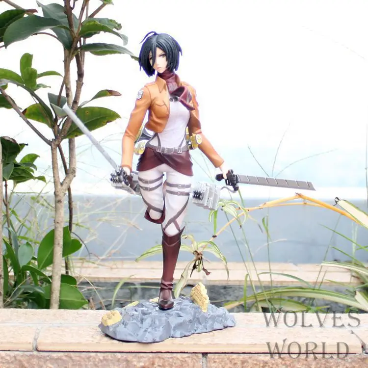 

Wolf Anime Attack on Titan Mikasa Heichou 25 Cm Large Garage Kit Boxed