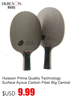 Huieson Prime Quality Technology Surface Ayous Carbon Fiber Big Central Paulownia Wood Table Tennis Racket Blade for Adults S5