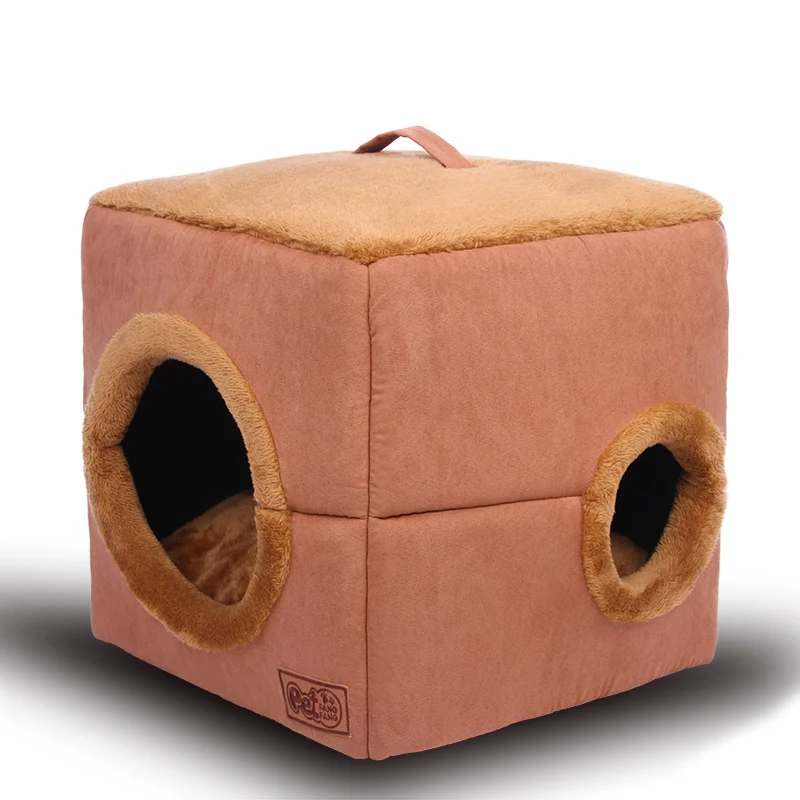 Brown Мебель для домашних животных DIY картонная коробка кошачий домик есть маленькие оконные инструменты царапины доска для самостоятельной сборки котенок домашние гофрированные бумажные игрушки - Цвет: Brown