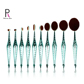 

Featured Design Princess Rose 10PCS High Quality Soft Nylon Comb Brush Set кисти для макияжа