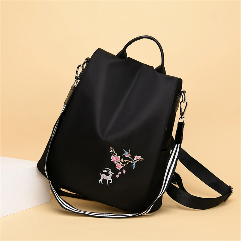 Элегантный женский рюкзак с вышивкой оленя Sika Mochila Feminina 3 в 1 светильник школьная