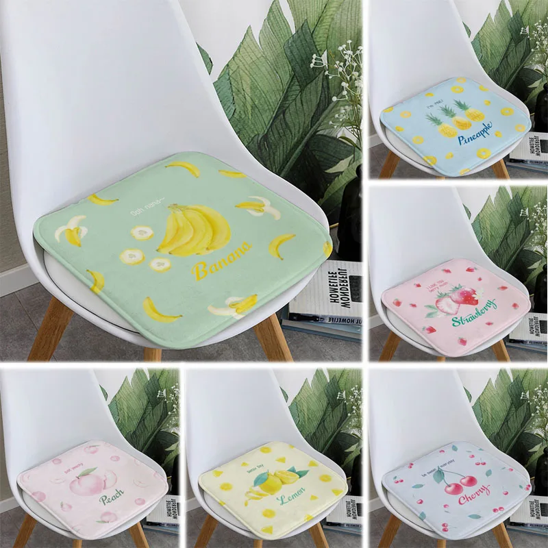 40x40 см Рисованные фрукты простой мультфильм осень и зима стул коврик стол студенческий класс офисный стул мягкий стул подушка