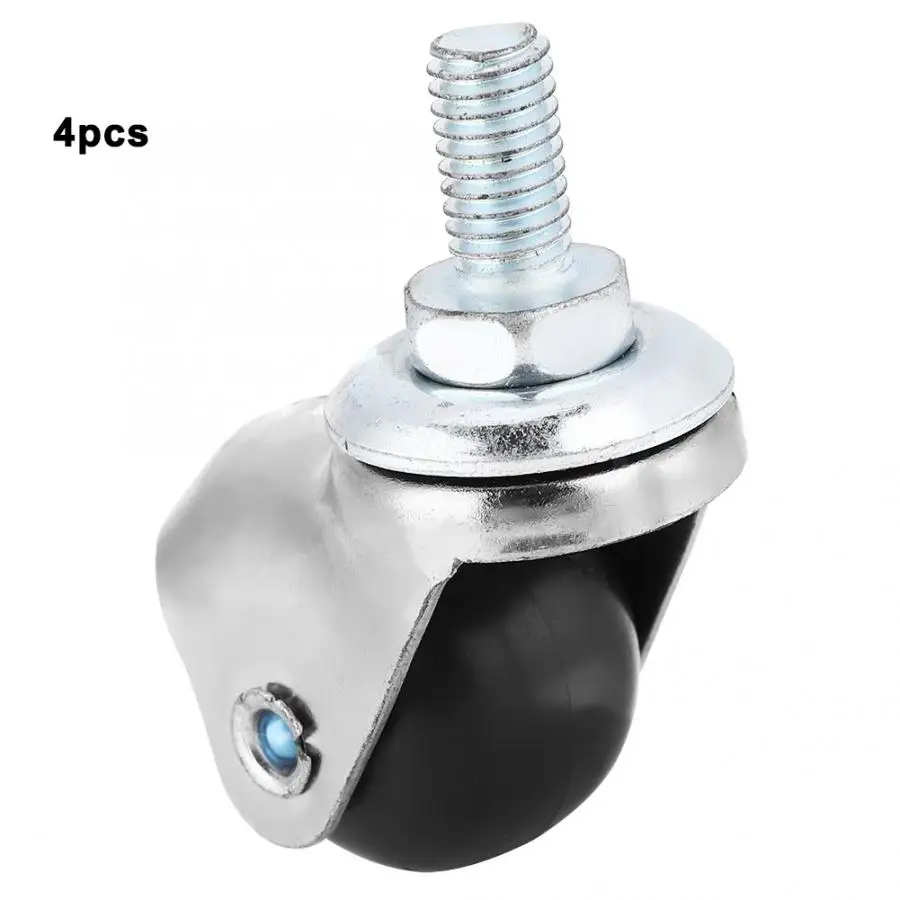 4 шт./компл. 1 дюймов резьбовой Колёсики колеса для тележки для мебели