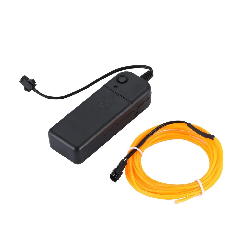 

1pc 3M Flexible EL Wire Tube Rope Battery Powered Flexible Neon Light Car Party Wedding Decoration With Controller