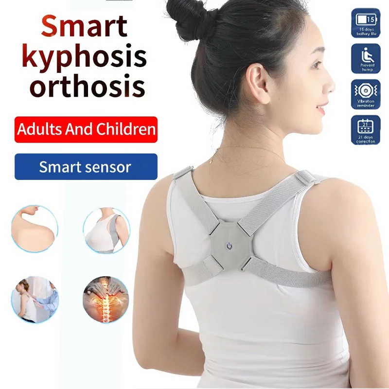 Корректор осанки интеллектуальный датчик Вибрация напоминание Регулируемый