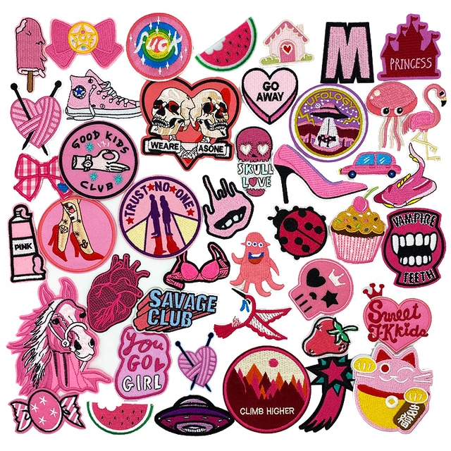 Victoria's Secret PINK 5 CUTE Iron-On Patches~PERSONALIZE your