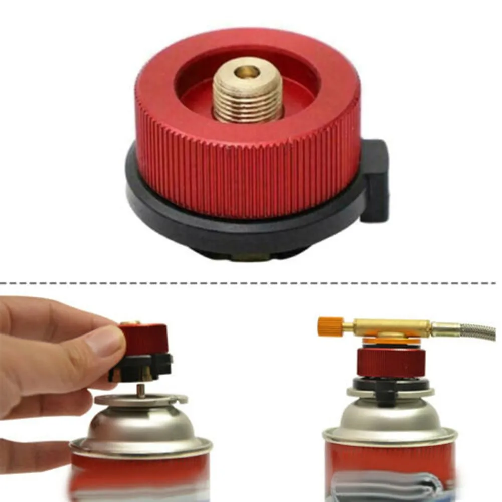 Camping Stove Butane Gas Adapter Convert Fuel Canister Durable For Long Gas Tan Camping Stove Butane Gas Adapter Convert Fuel Canister Durable For Long Gas Tan