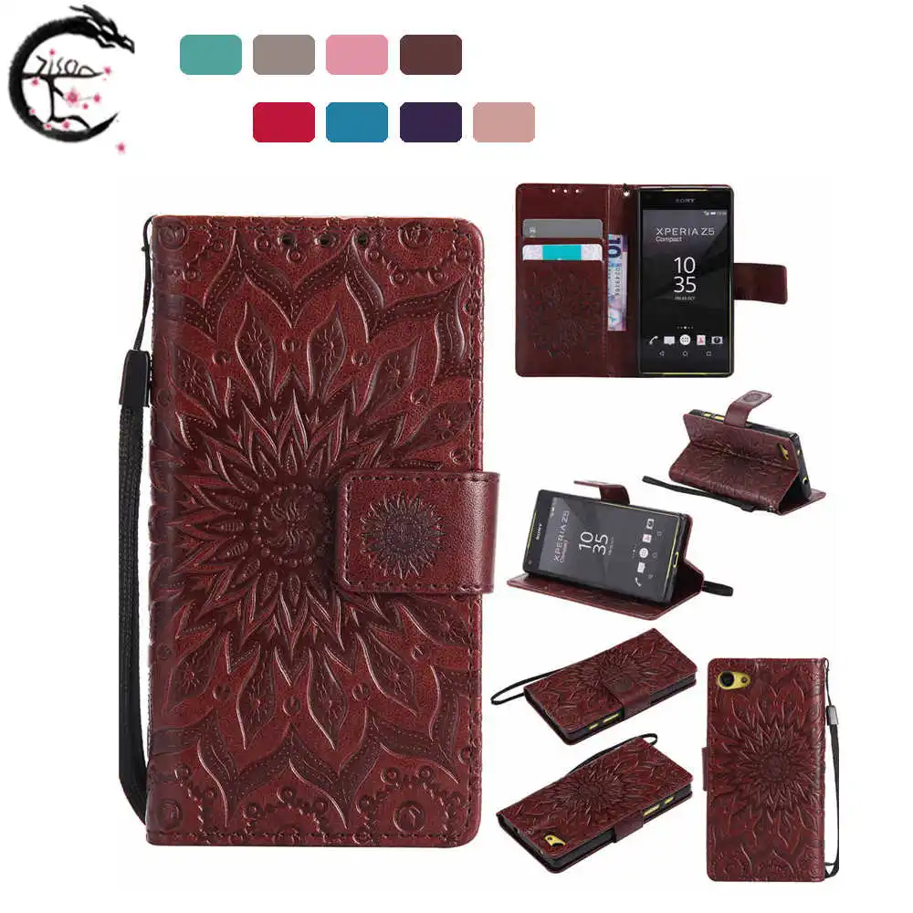 

Flip Case For Sony Xperia Z3 Mini Compact Z4 Z5 Dual Cover Phone PU Leather Cases Z3mini Z5mini Wallet Holder Shell Card Casing