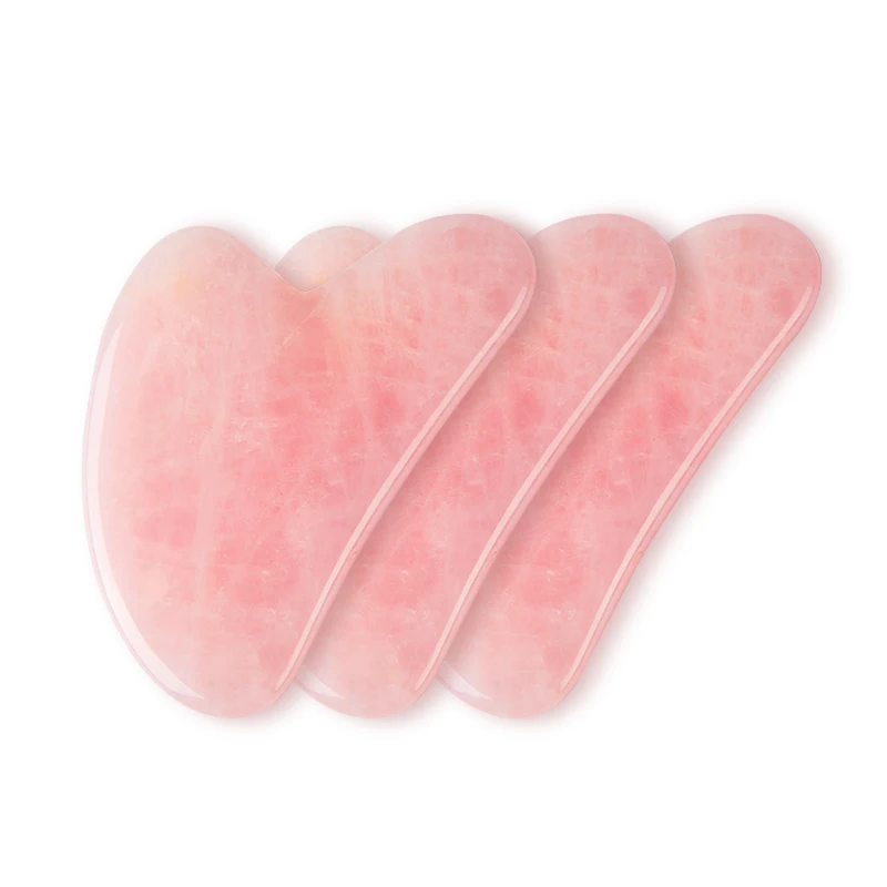 Natural Rose Jade Gouache Scraper Face Lift Massager for Face Gua Sha Board Skin Face