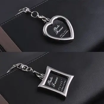 

1pcs Rectangular DIY Insert Photo Picture Frame Custom Keyring Key Ring Keychain Gift