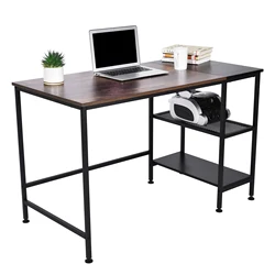 Bureau d'ordinateur P2 avec étagère de rangement à deux niveaux, couleur Antique 