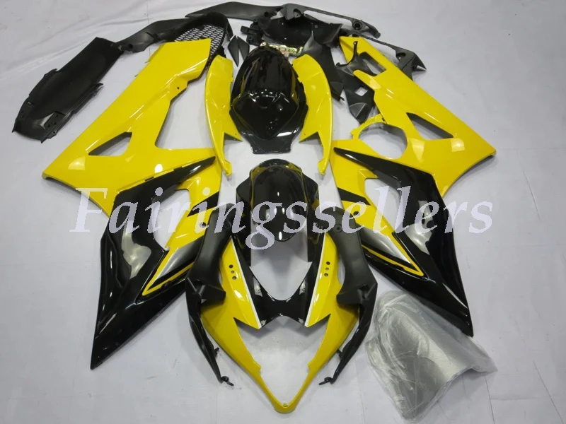 

Injection Molding New ABS Motorcycle Fairings kit Fit For Suzuki GSX-R1000 2005 2006 K5 gsxr 1000 Fairings Yellow and Black