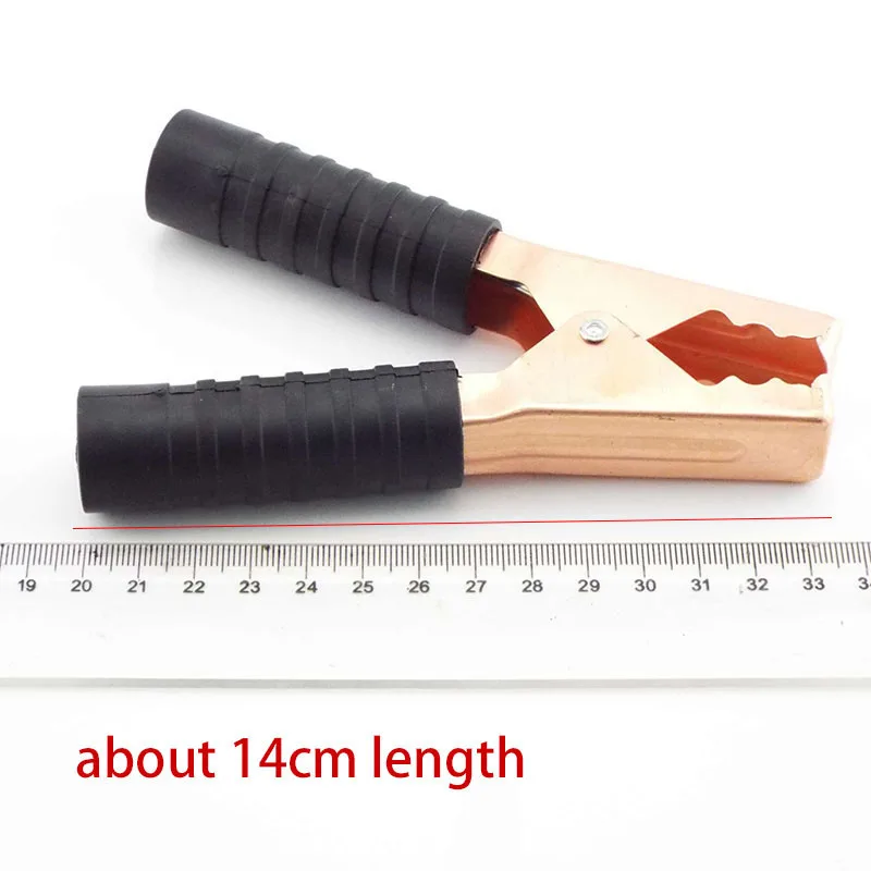 Alligator Clips Alligator Clip Adapter Test Hooks Clips Test Clip 200A 14cm Red Black Alligator Crocodile Clip Car Battery Clamps large Alligator Clips Connector Plug Power Car accumulator clip