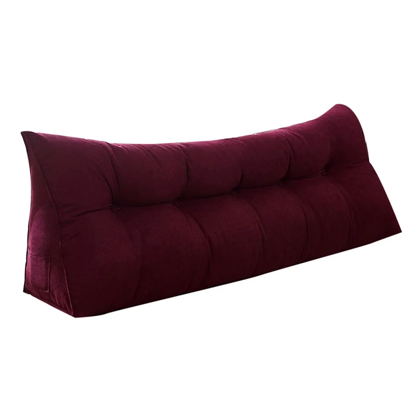 Новая подушка для сиденья, одноцветная подушка для пола, съемная спинка, подушка с большой талией, подушка для кровати, домашний текстиль для подушек - Цвет: Red