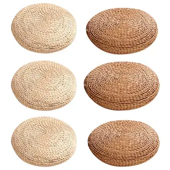 

2020 New Straw Zafu Yoga Meditation Cushion Japanese Style Tatami Filled with Silk Wadding
