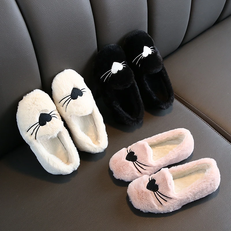 

Autumn Winter Baby Girl Shoes Lovely Plush Design Anti-Slip Princess Flats New Toddler Soft Soled Walkers Shoes