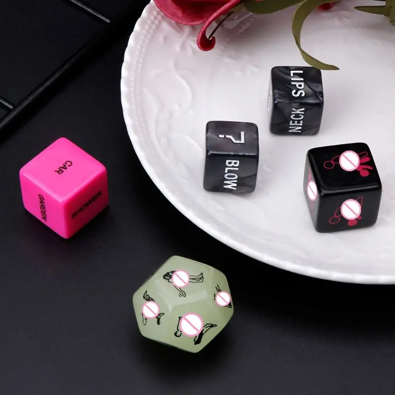 Acrylic Dice Game Dice Dice Set 5pcs Sex Dice Fun Adult Erotic Love Sexy Posture Couple Lovers Humour Game Toy Novelty Party Gift
