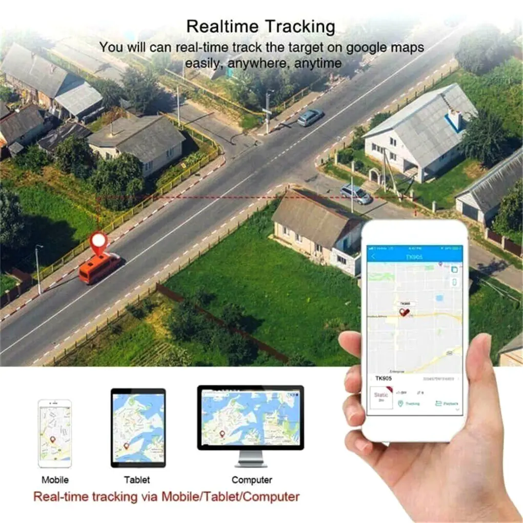 Автомобильный GPS Трекер OBD II 16 контактный Plug Play с приложением для IOS и
