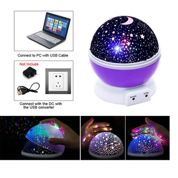 

Stars Moon Sky Projector Light Up Christmas Halloween Gift Glow In The Dark Toys For Baby Kid Boy Girl Children Baby Sleeping