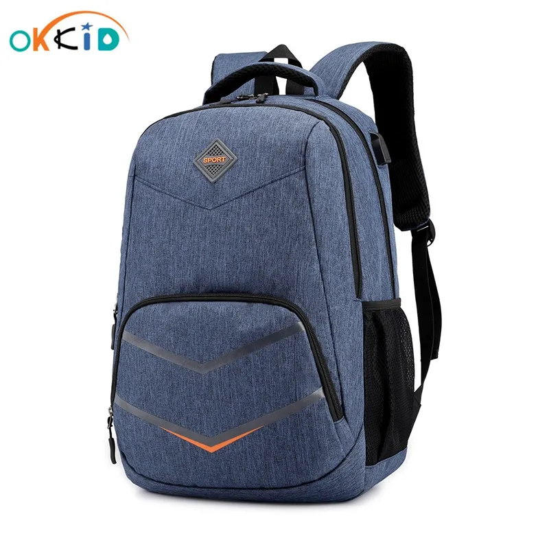 Рюкзак OKKID для мальчиков Водонепроницаемый Школьный рюкзак с usb зарядкой