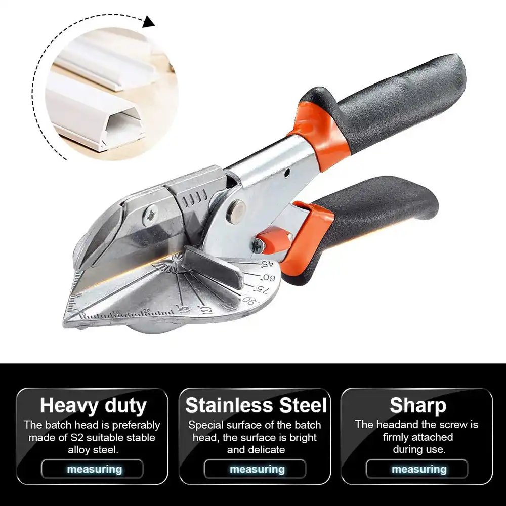 45 90 degree Angle Mitre Trunking Scissors PVC PE Plastic Pipe Cutter