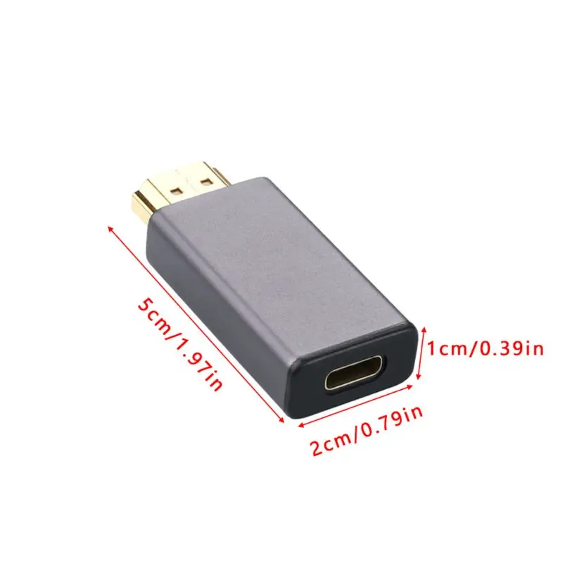  Usb Tipo-C Femmina a HD-MI Maschio Adattatore di Interfaccia 4K X 2K Audio Video Converter E65A