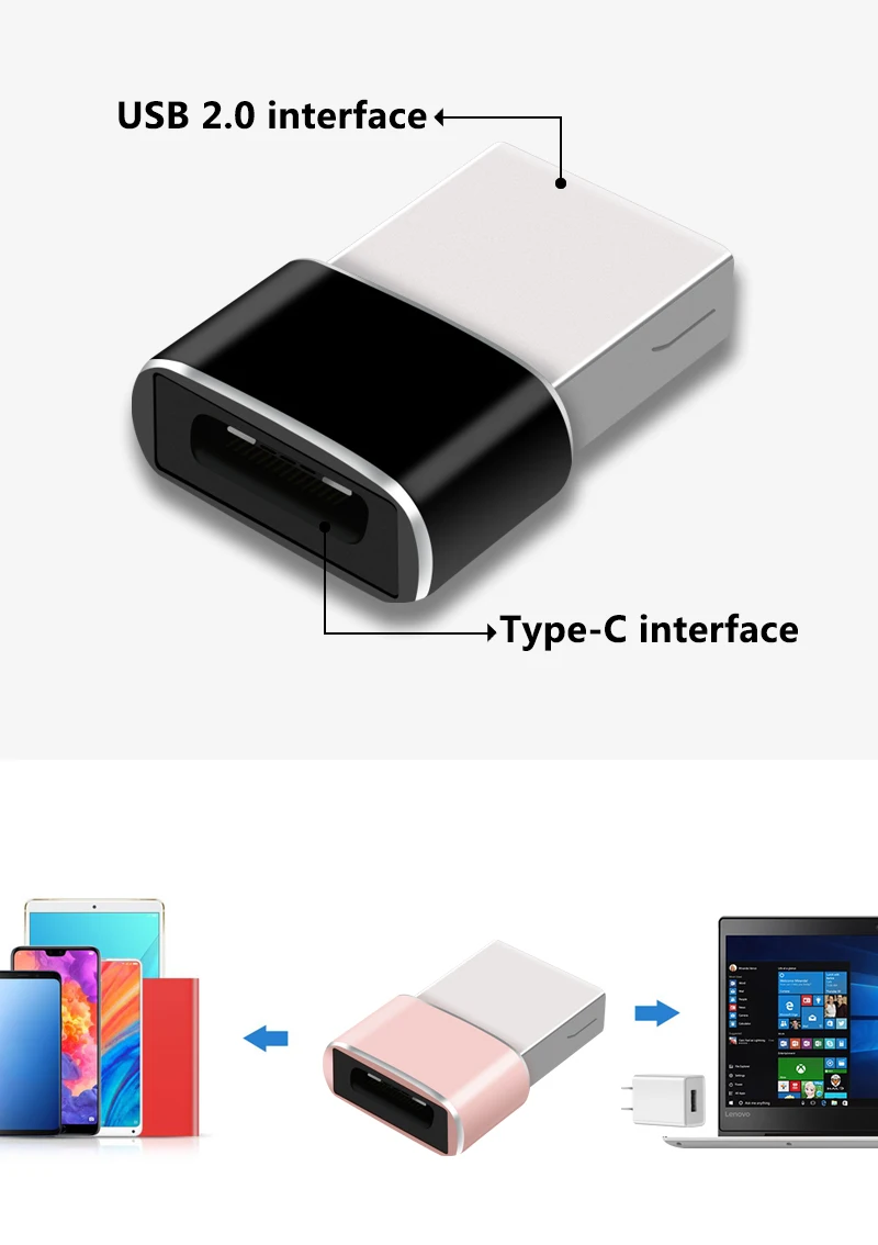 USB Male To Type-C Female Cable Converters Mobile Phone Adapter Micro USB To Type C Adapter Microusb Connector For Phone Tablet