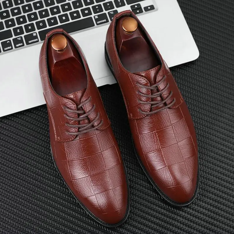 

Handmade Italian Style Retro Men Leather Dress Formal Business Oxfords Shoes Men's Party Shoes Big size 2020 ttyh6