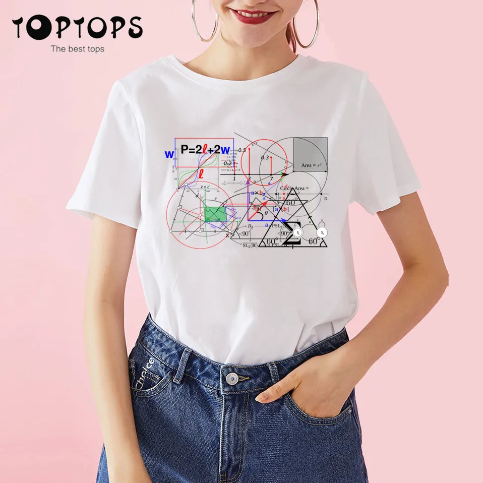 

Women Mathematical Formula Equation formula Women Short Sleeve Harajuku T shirt Unisex Skateboard Tshirt Man Clothes Streewear