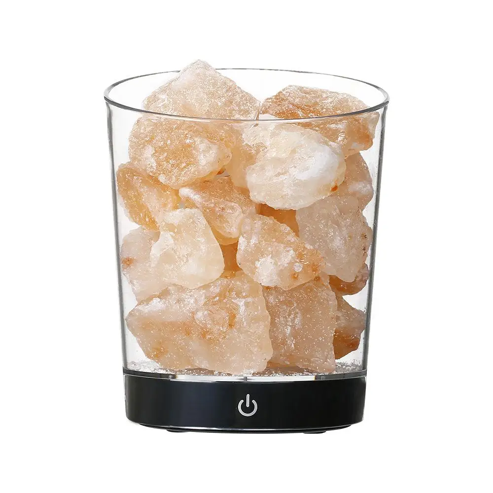 M6 salt lamp black USB натуральный Гималайский натуральный анион соляная ионизирующая лампа для спальни прикроватная Ночная лампа - Испускаемый цвет: M6 salt lamp black