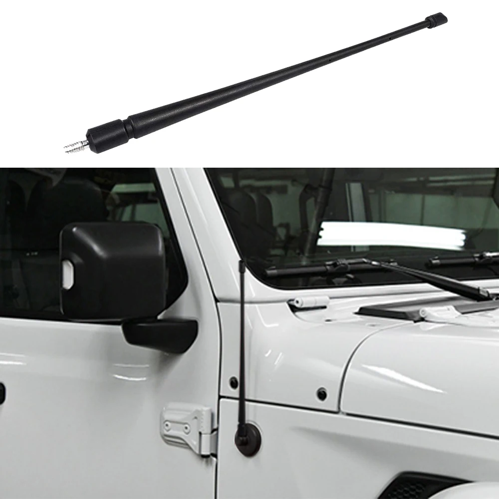 Для Jeep Wrangler антенна 2007 2020 JK JKU JL JLU 14 дюймов короткий гибкий резиновый