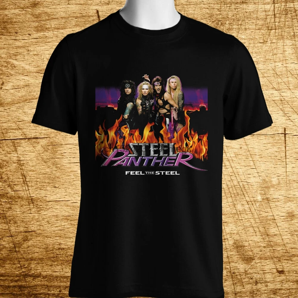 Steel Panther Glam Metal Rock Band Мужская черная футболка с коротким рукавом Размер S-5XL (1) |