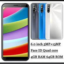 Quad core 8c versão global face id desbloqueado 6.0 polegada original android 4gram 64grom smartphones telefone móvel 13mp celulars telefone