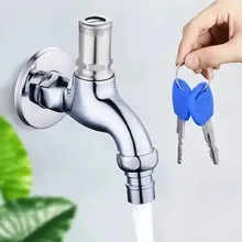 

1PCS Outdoor Anti-theft Sink Faucet With Lock Key Garden Faucet Lockable Garden Water Connectors Watering Irrigatio Kit