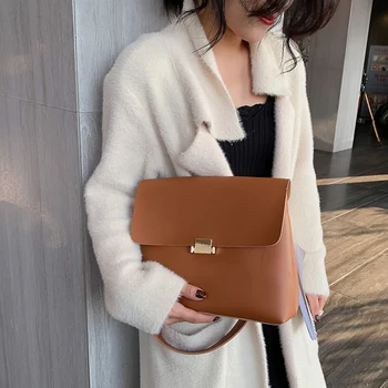 

Multifunction Women's Handbag Large Capacity Single Shoulder Bag PU Leather Travel Crossbody Bag with Wide Strap