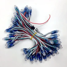 50 pces 4m/6.5 medidor dc5v ws2811 cor completa led pixel módulo de luz 12mm 10cm/15cm fios ip68 impermeável rgb digital led cordas