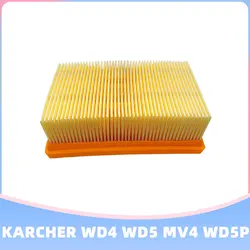 Flat Pleated Filter Replacement for KARCHER MV4 MV5 MV6 WD4 WD5 WD6 Home & Garden Multi-purpose Vacuum Cleaners Spare Parts